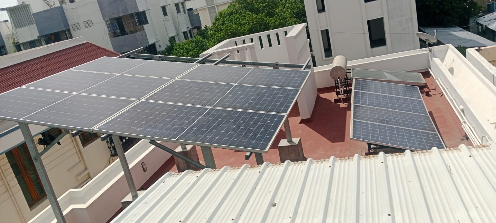 3 kW Solar Water Heating System for Mrs. Janaki Narasimhan – 20 Years of Service